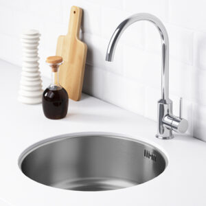 Stainless steel round prep bowl sink for kitchen