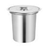 15L Stainless steel counter bin with stainless steel bucket