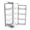 8 chrome baskets on a frame for a 600mm pantry cupboard