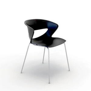 Kicca Ghost Chair in Black Acrylic for stylish dining