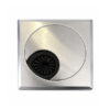 Brushed nickel square cable grommet for desk cable 70mm x 70mm