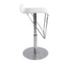 White adjustable kitchen bar stool