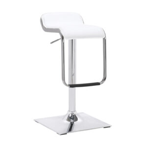 Kitchen bar stool with gas adjustable height and stainless steel frame and base