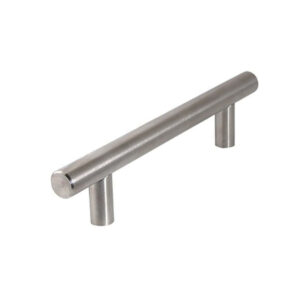 Stainless steel hollow bar handle 14mm diameter, for kitchen and bedroom cupboards