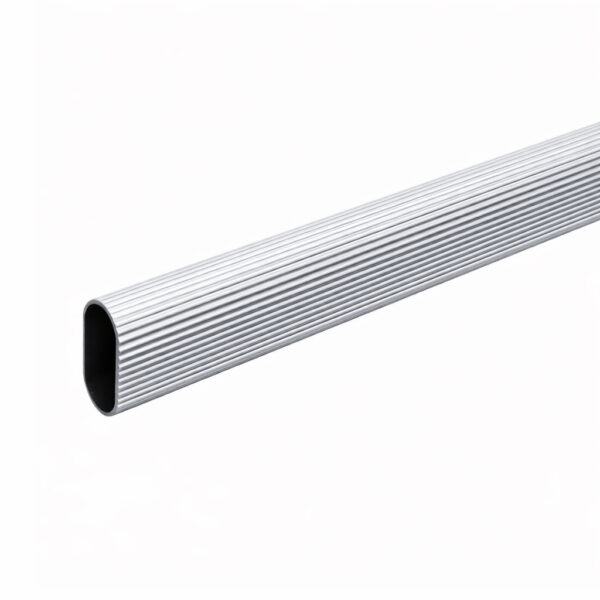 Aluminium oval wardrobe rail tubing 15mm x 30mm in 2.1m length for bedroom cupboards