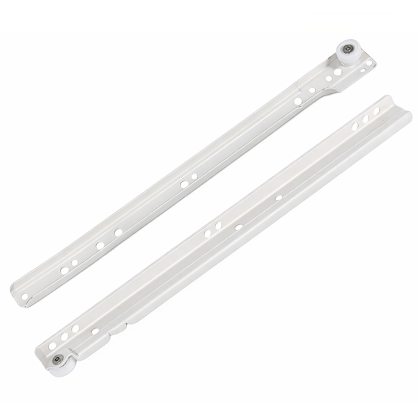 White Euro drawer slide roller runner 25kg