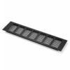 Black aluminium vent 500mm x 80mm angled perspective view
