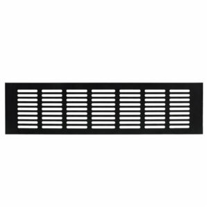 Black aluminium vent grille 500mm x 80mm front view