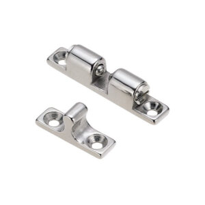 adjustable tension double ball cabinet catch with strike plate
