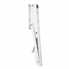 White folding shelf bracket folded closed against wall