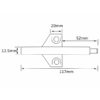 Heavy duty magnetic push catch wing mount dimensions 117mm length 52mm extension 20mm bracket width
