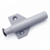 Grey heavy duty magnetic push catch with wing mount brackets and metal strike plate