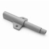 Grey heavy duty magnetic push catch with wing mount showing extended push mechanism for cabinet doors
