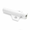 White heavy duty magnetic push catch with wing mount brackets and magnetic tip