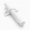 White magnetic push catch with wing mount showing push tip and magnetic end
