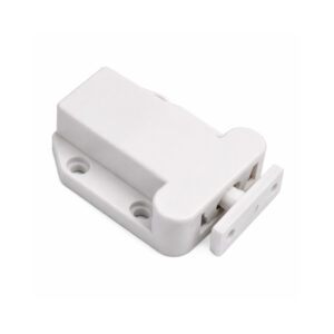 internal push open cabinet catch with striker mechanism