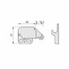 spring catch cabinet latch dimensions technical drawing
