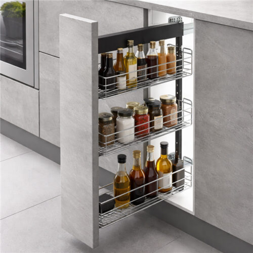 MOTION SIDE MOUNT PULL OUT SPICE RACK - 3 TIER - A&D Distributors