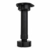 Black plastic kitchen base adjuster leg with adjustable height from 150mm to 180mm