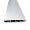 Front cross section of 100mm aluminium kickplate with aluminium cladding