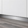 100mm brushed aluminium kickplate installed beneath modern kitchen cabinets