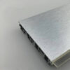 Close-up of brushed aluminium finish on 100mm kitchen kickplate