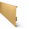 Kitchen plinth kickplate professionally sprayed in gold as a custom colour example
