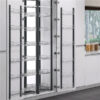 Full Chef’s Pantry pull out chrome tall unit with multiple wire baskets and door mounted storage