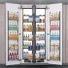 Full Chef’s Pantry pull out tall kitchen unit with door mounted storage and internal baskets