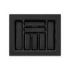 Versatile 500mm Onyx cutlery tray with multiple compartments for efficient drawer organisation.