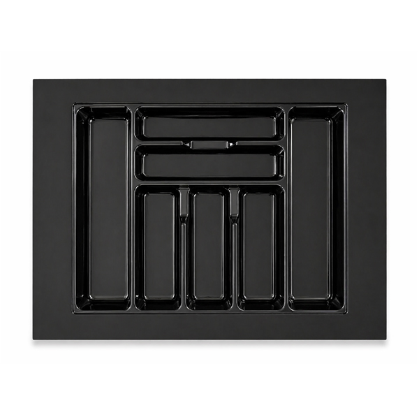 Black Onyx 800mm cutlery tray insert for large kitchen drawers