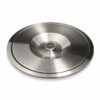Stainless steel counter bin lid 265mm with brushed finish and central handle