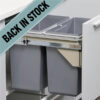 Enviro Bottom Bin 450mm 40L with back in stock banner in kitchen cabinet