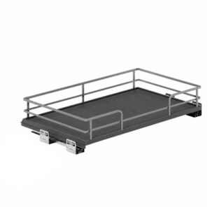 Wide Nano Grace anthracite pull-out motion basket for a 900mm kitchen cabinet