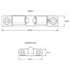 Adjustable 60mm double ball catch dimensions with 33mm strike plate