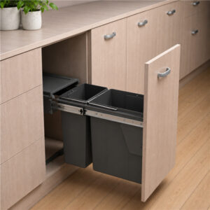 Enviro 300mm pull out kitchen bin with 20L and 10L compartments