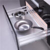 Grace Basket Aluminium pull out drawer for pots and pans in modern kitchen cabinet