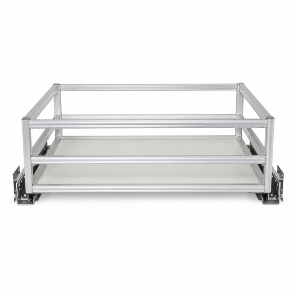 Grace Basket Aluminium pull out drawer with full extension soft motion slides