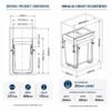 La Cucino Bottom Bin 300mm 34L dimensions and minimum cabinet installation requirements diagram