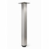 Square 60x60mm brushed nickel kitchen counter leg with adjustable foot
